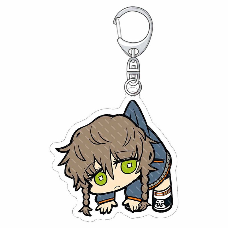 Anime Steins Gate Keychain Cartoon Figure Okabe Rintarou Makise Kurisu Pendant Car Key Ring Bag Accessories Jewelry Fans Gift