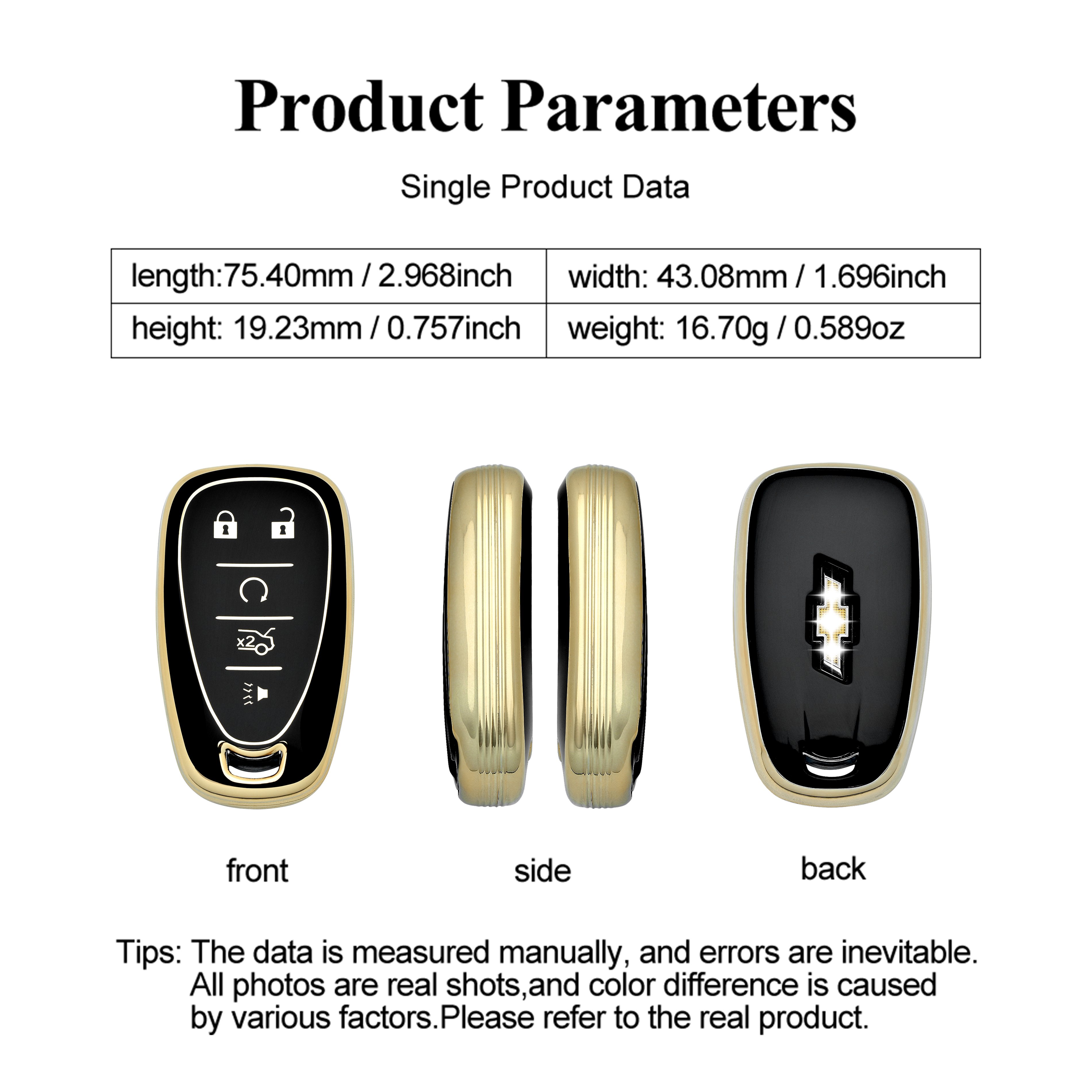 Top Quality Car Key Fob Cover Case Wholesale Remote Control 4 Buttons Car Key Cover for Chevrolet