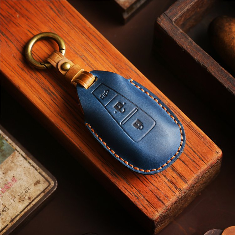 Hot Sale Genuine Leather Car Key Case Cover for Suzuki Auto Accessories With Keychain