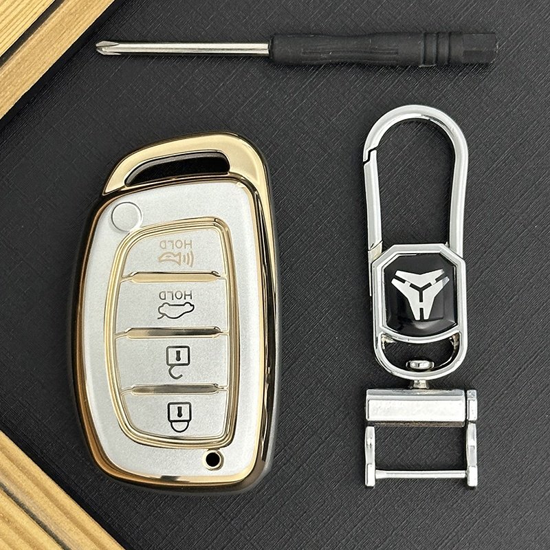 Quicksand TPU Key Fob Cover Fit for Hyundai Elantra Sonata Kia Forte Optima Spectra Protector car key case Accessories