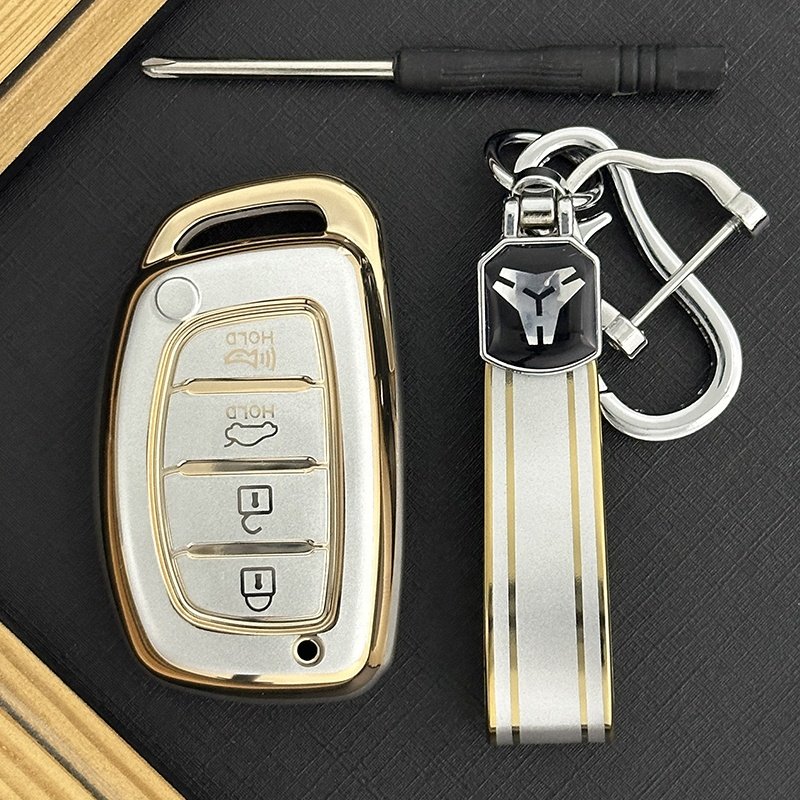 Quicksand TPU Key Fob Cover Fit for Hyundai Elantra Sonata Kia Forte Optima Spectra Protector car key case Accessories