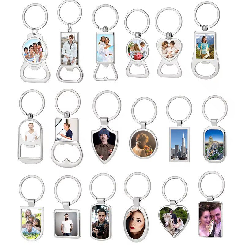 LC613 Factory Wholesale Customizable Logo Key Chain Blank Engraving Brand Custom Stainless Steel Metal Round Keychain Promotion