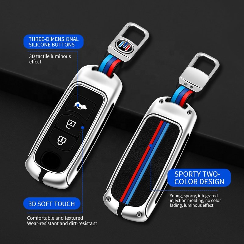 For Silicone Mazda 3 With Star Stop Remote Metal Car Key Cover