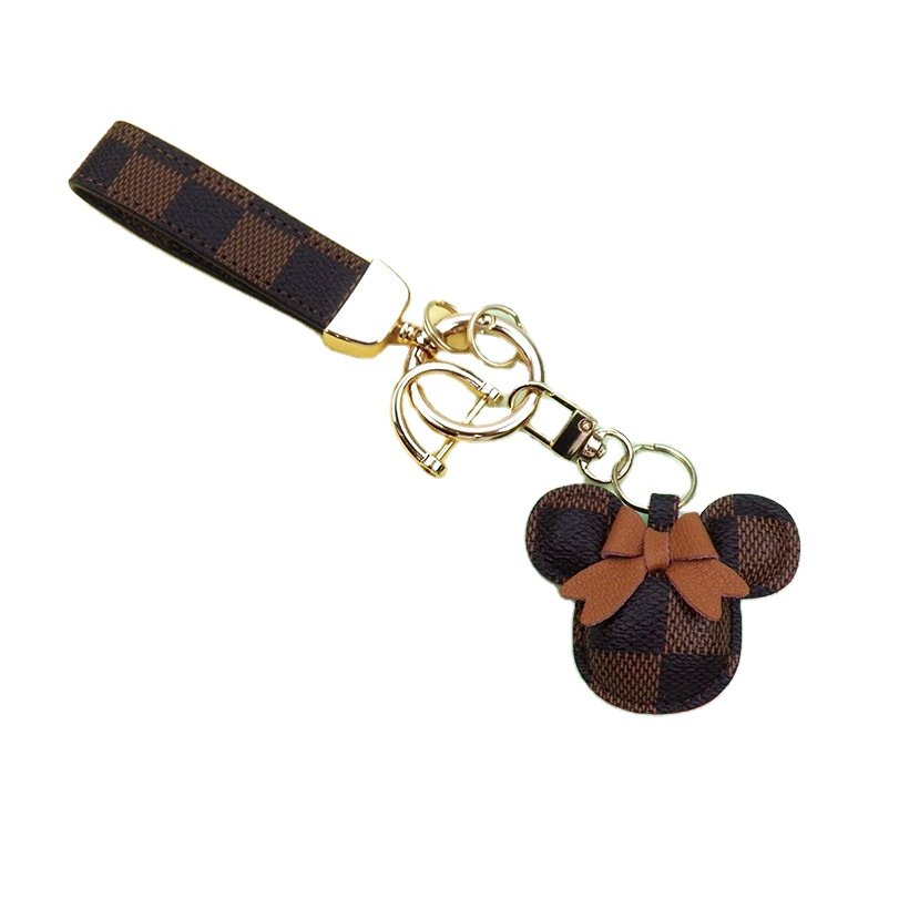 New Style Fashion Mickey Bag Charms Leather Car Key Chain Accessories Custom Luxury Keychain