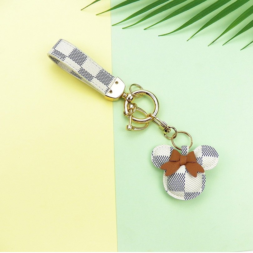 New Style Fashion Mickey Bag Charms Leather Car Key Chain Accessories Custom Luxury Keychain
