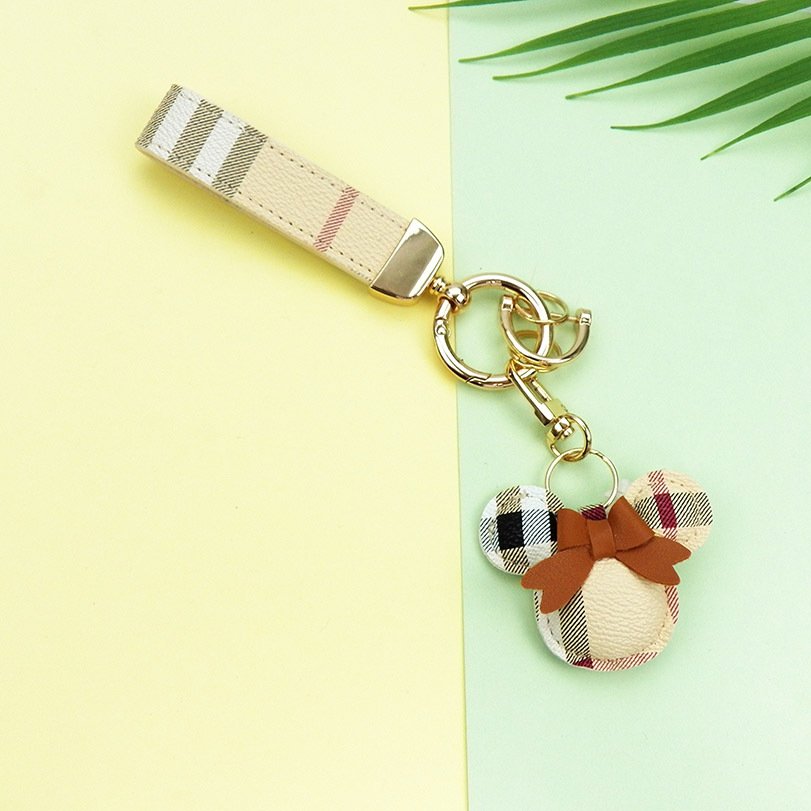 New Style Fashion Mickey Bag Charms Leather Car Key Chain Accessories Custom Luxury Keychain