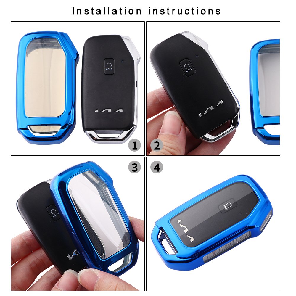 TPU Key Fob Cover Case for 2022 Kia EV6 Smart Key Remote Holder Skin Key Shell EV6 Full Protection Accessories