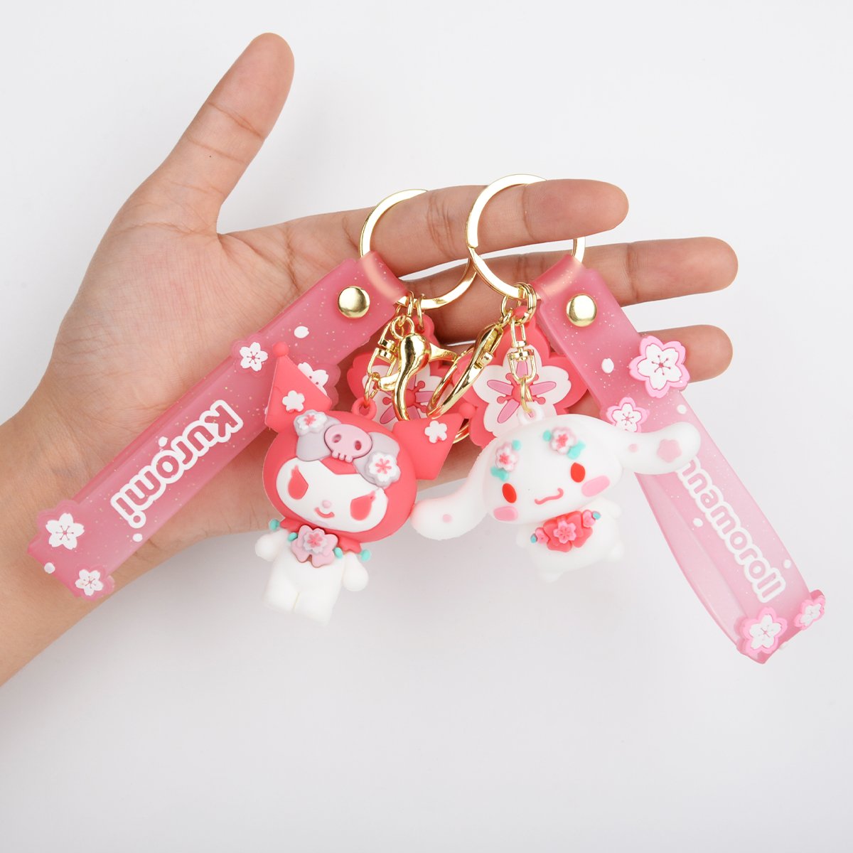 Creative Sanrioed keychain cute cartoon animation car keychain pendant trend