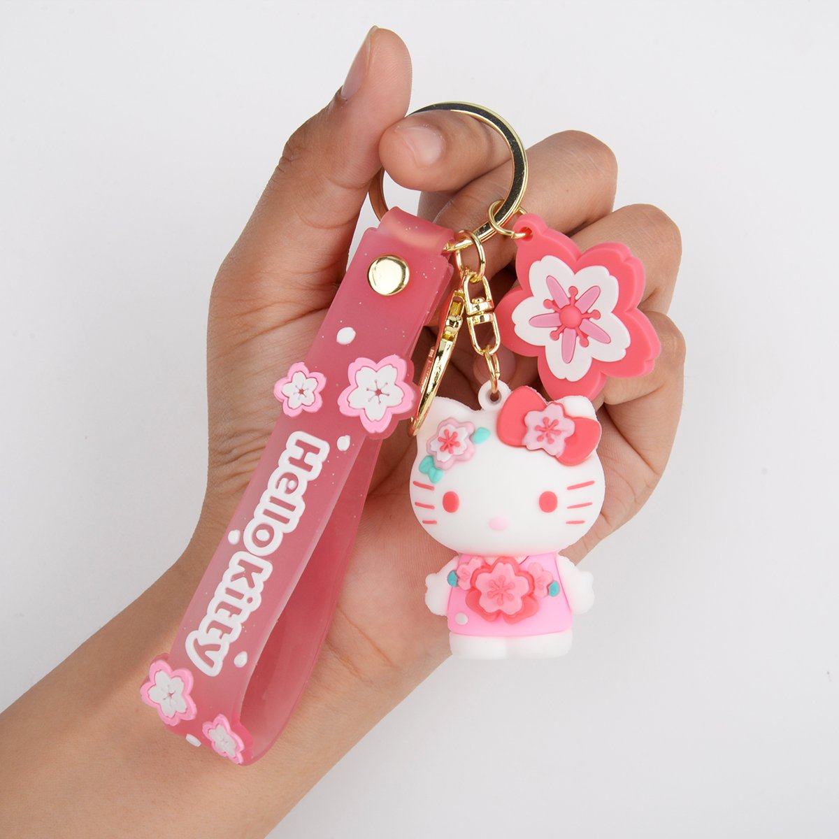 Creative Sanrioed keychain cute cartoon animation car keychain pendant trend