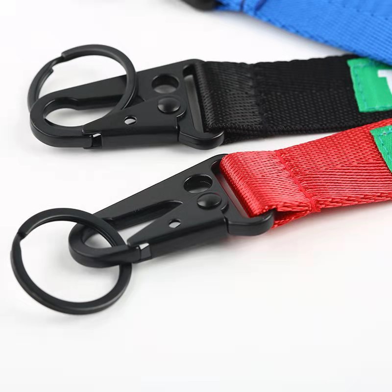Custom Fabric Wristlet Keychains Anime Woven Key Tag Jet Tag Car Keychain Accessories Jet Tags Key Chains