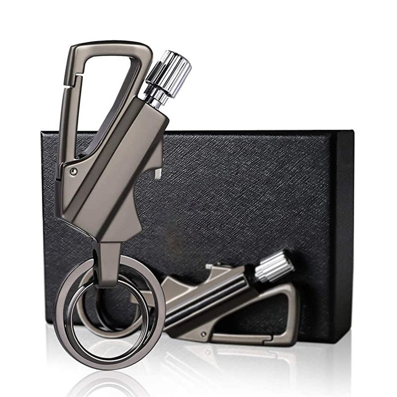 2025 High Quality Multi Function Metal Reusable Lighter Holder Keychain