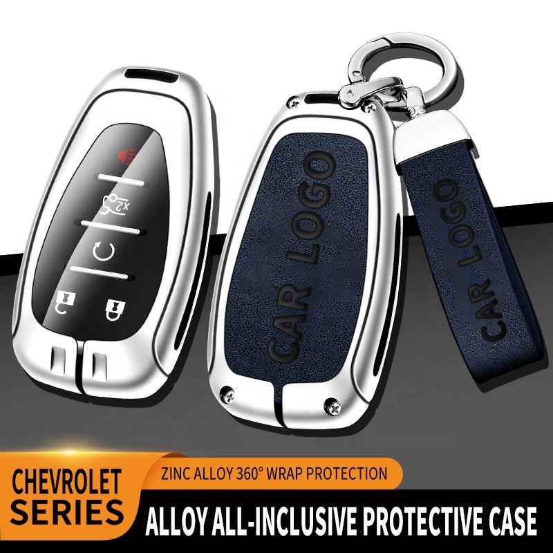Customized Remote For Cruze Luxury Zinc Alloy Leather Remote Case Cover Key Car