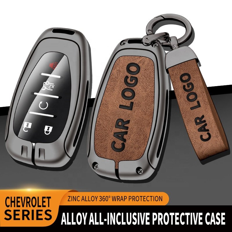 Customized Remote For Cruze Luxury Zinc Alloy Leather Remote Case Cover Key Car