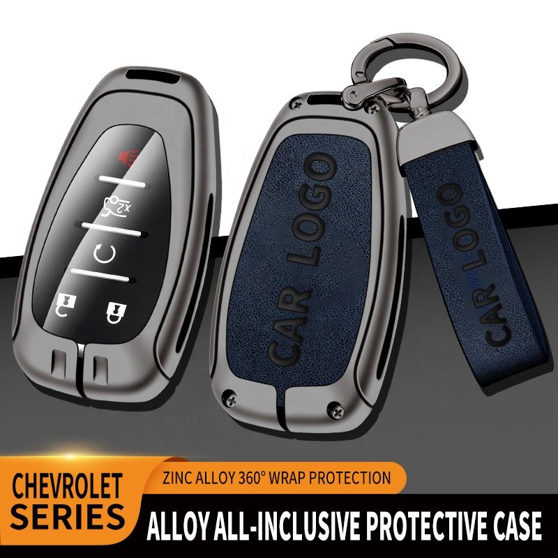 Customized Remote For Cruze Luxury Zinc Alloy Leather Remote Case Cover Key Car