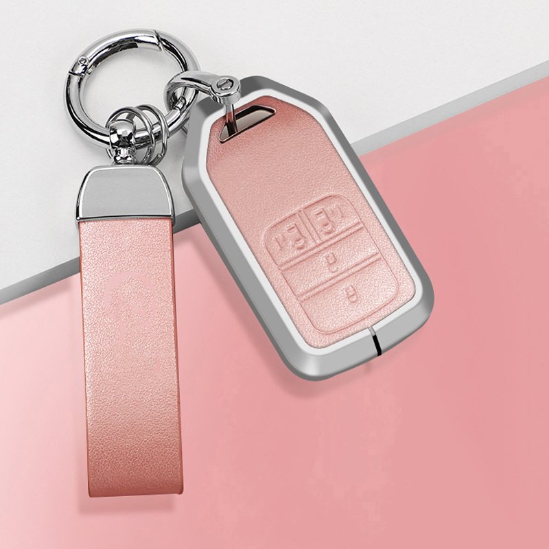 Factory customization Aluminum alloycar For HONDA Accessories leather aluminum alloy car key case cover