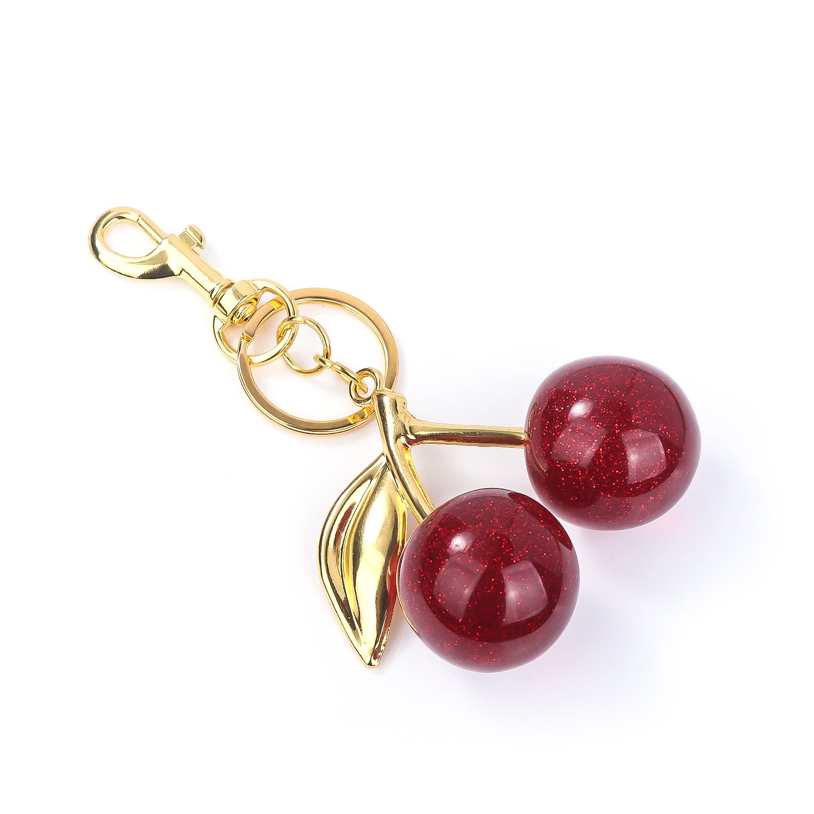 New Style Promotional Creative Car Charm Small Gift For Girls Cherry Key Chains Cute Fruits Acrylic Cherry Keychain