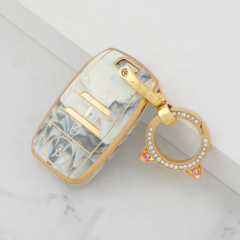 Jade TPU Car Key Fob Cover with keychain Fit for Kia Optima Sorento Sportage Soul Forte Niro class car key case Accessories