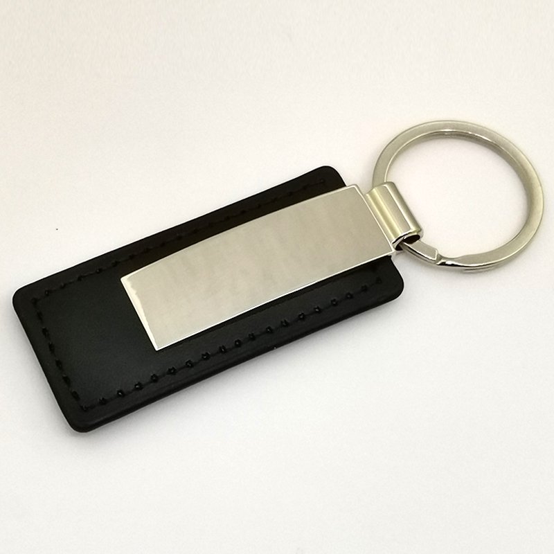 Key Chain Car Accessories Recycled Personalized Custom Logo Pu Blank Key Ring Black Leather Keychain For Laser Engraving