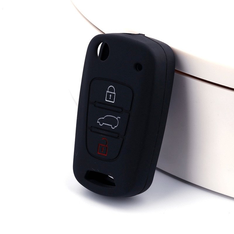 Silicone Flip Car Key Cover Case For Kia RIO K2 K3 K5 Ceed Cerato Sportage For Hyundai Verna I20 Skin Holder Shell Accessories