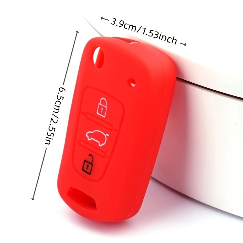 Silicone Flip Car Key Cover Case For Kia RIO K2 K3 K5 Ceed Cerato Sportage For Hyundai Verna I20 Skin Holder Shell Accessories