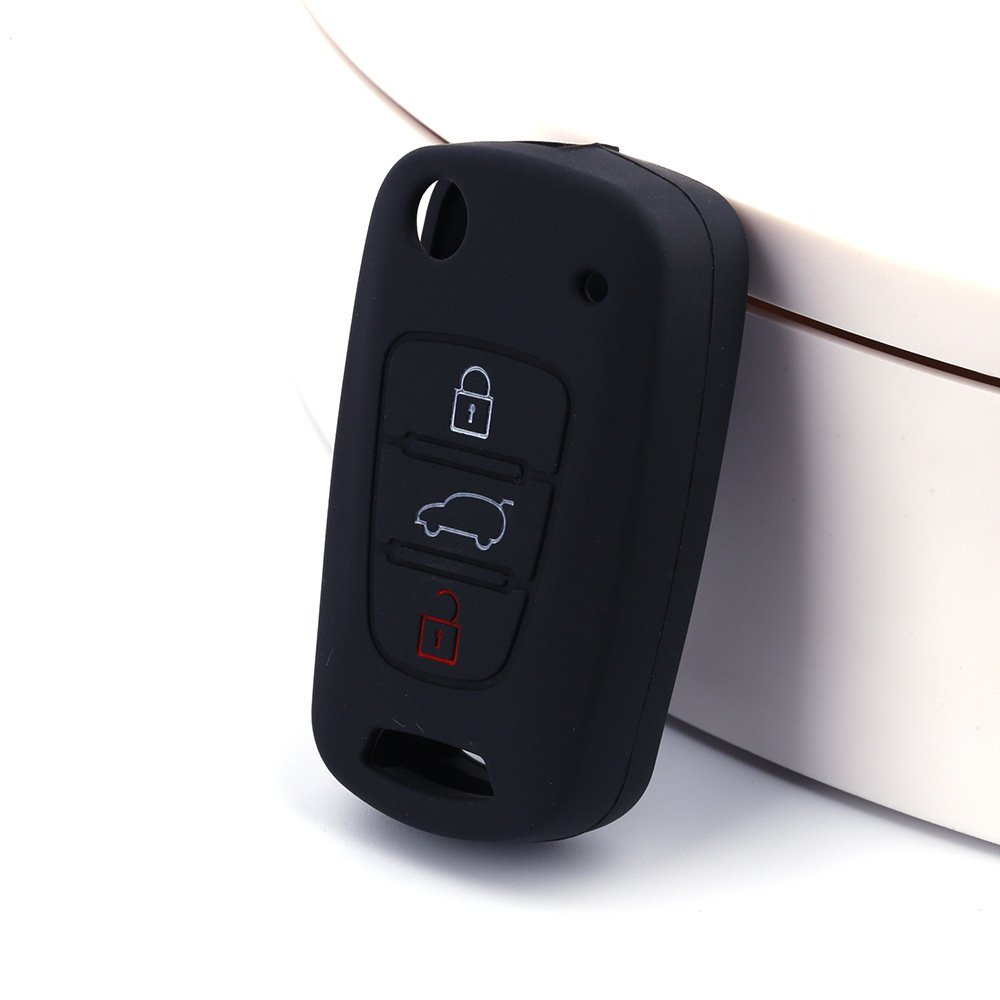 Silicone Flip Car Key Cover Case For Kia RIO K2 K3 K5 Ceed Cerato Sportage For Hyundai Verna I20 Skin Holder Shell Accessories