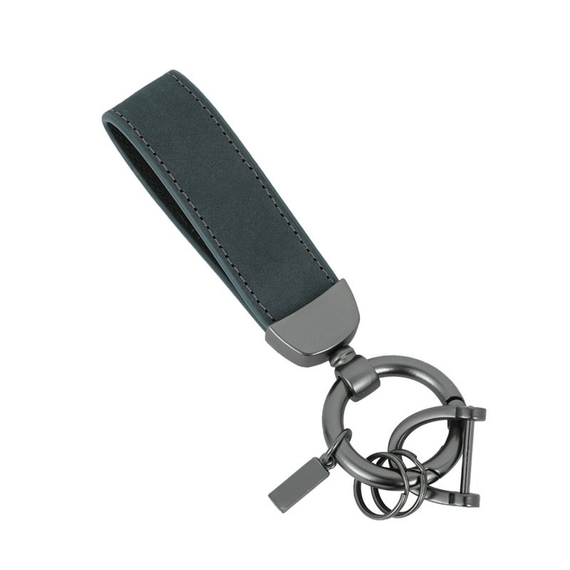 Customized wholesale personalized logo logo logo keychain promotion gift car keychain accessories simple PU leather keychain