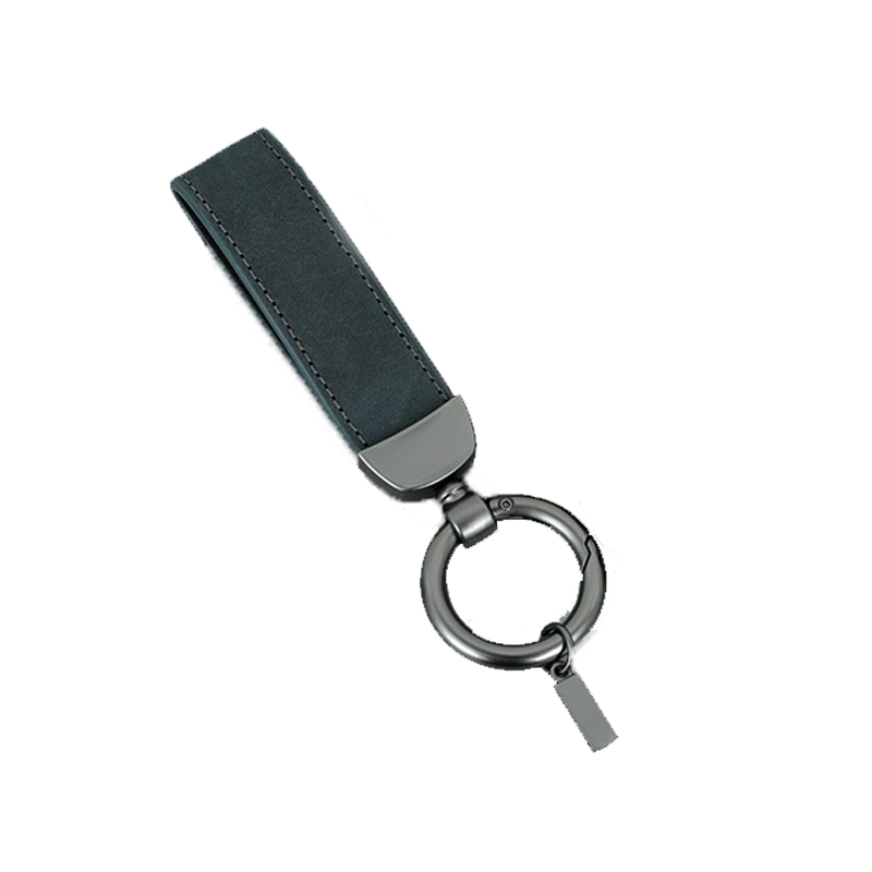 Customized wholesale personalized logo logo logo keychain promotion gift car keychain accessories simple PU leather keychain