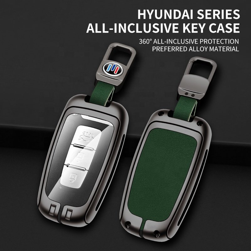 For Hyundai Metal Leather Car Key Case Cover Promotional Oem Low Price Car Case Key Cover