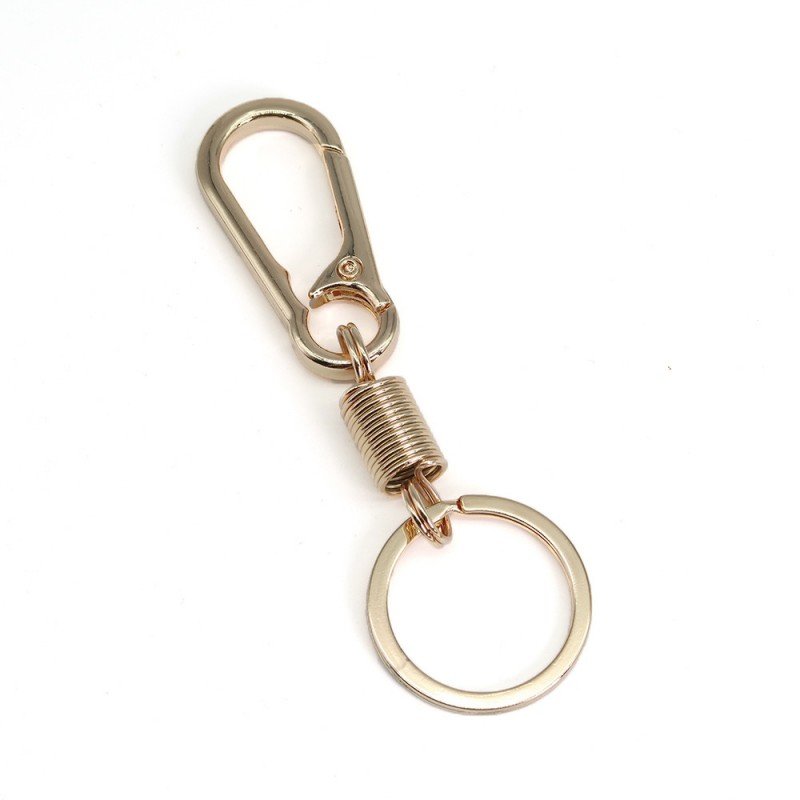 Men Women Universal Spring Keychain Climbing Hook Black Clasp Car Keyring Waist Hanging Carabiner Shape Keychain Accessories