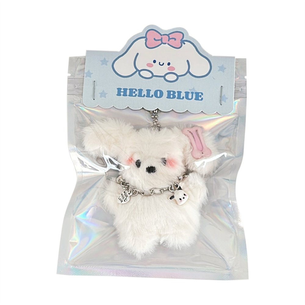 Lilangda Plush Doll Keychain Creative Little Milk Dog Stuffed Toys Backpack Pendant Pendant Doll Birthday Gifts For Children