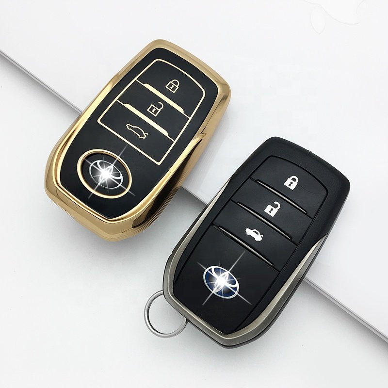 Soft New TPU Car Key Fob Cover Case for Toyota CHR C-HR Camry Prius Prado 2016 - 2018 Remote Key Cover