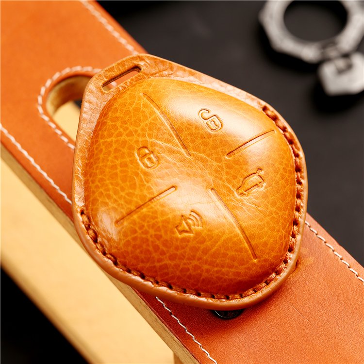 Handmade Genuine Leather Car Key Case Cover for Jetour X70S X90 Dasheng Car Key Shell Keychain Accessories