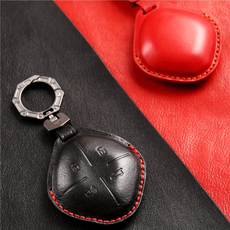 Handmade Genuine Leather Car Key Case Cover for Jetour X70S X90 Dasheng Car Key Shell Keychain Accessories