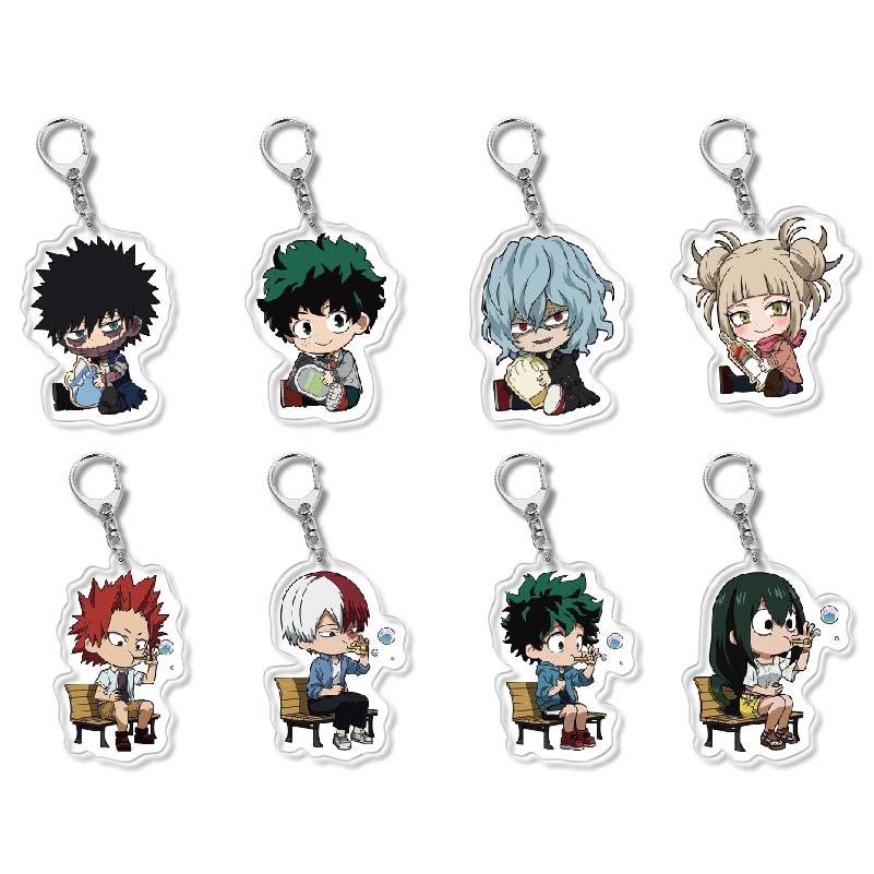 Anime My Hero Academia Key Chain Acrylic Double Sided Transparent Car keychains Ring Accessories For Fans Women Men Jewelry Gift