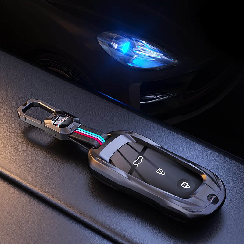 Compatible For aito Series Car Key Case Cover ONE Metal Full Protection