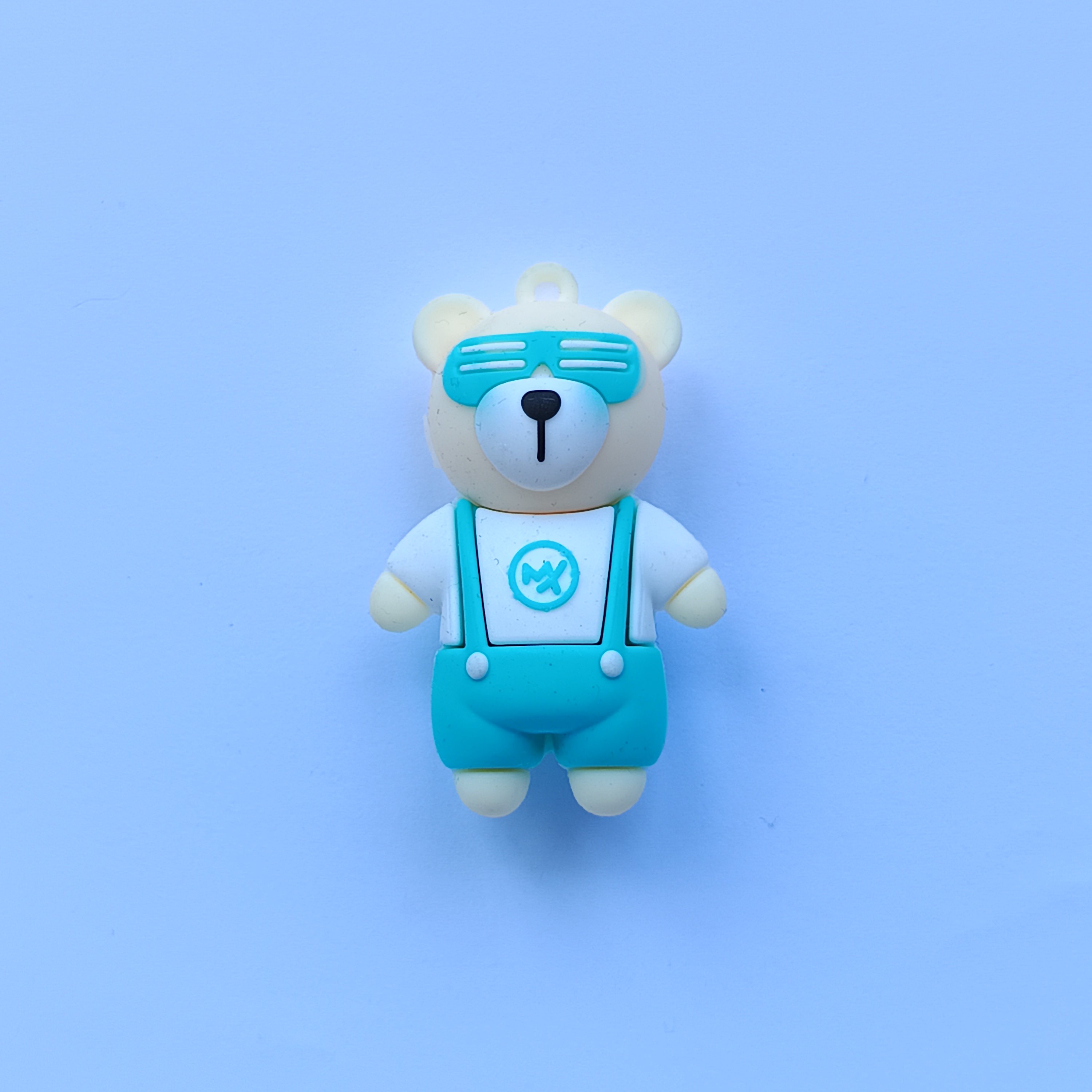 Factory Customization wholesale PVC New cute cartoon Overalls bear keychain doll key ring accessories Car Pendant