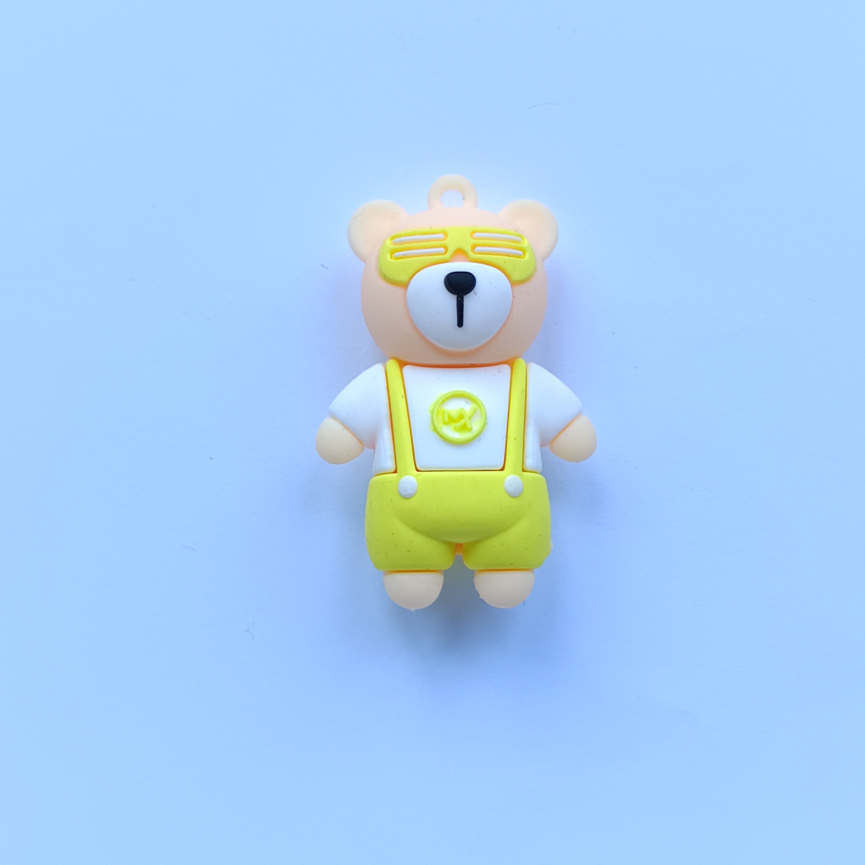 Factory Customization wholesale PVC New cute cartoon Overalls bear keychain doll key ring accessories Car Pendant