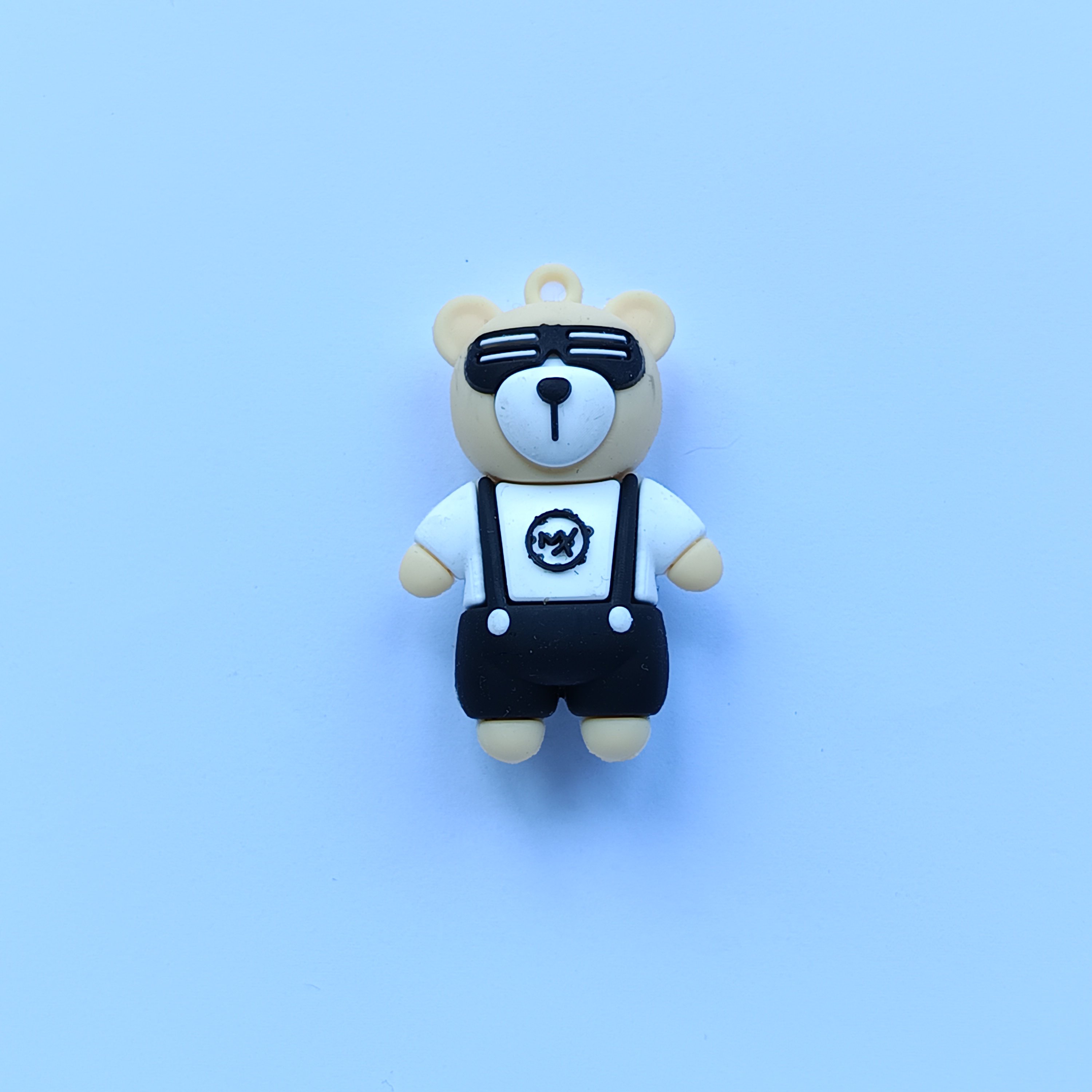 Factory Customization wholesale PVC New cute cartoon Overalls bear keychain doll key ring accessories Car Pendant