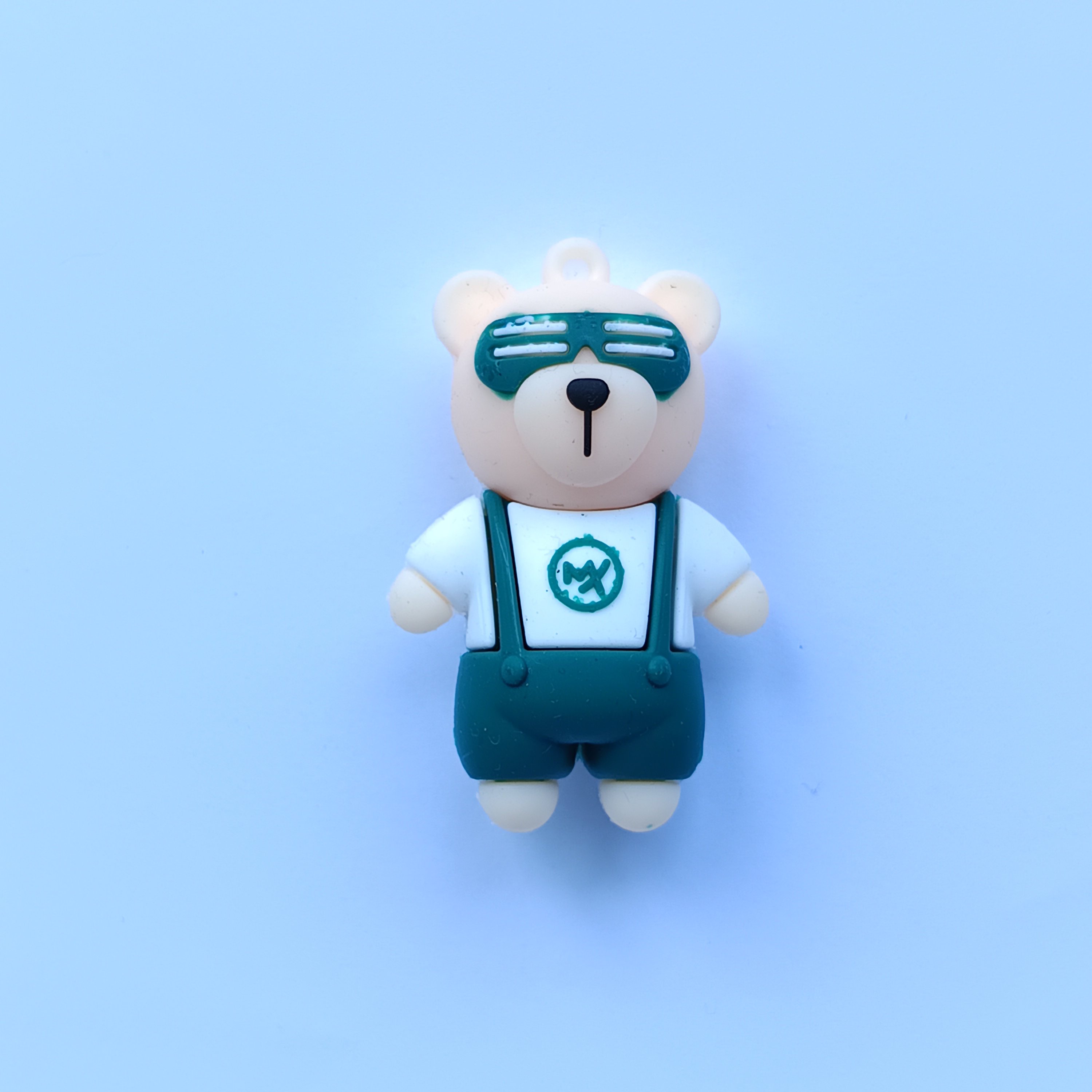 Factory Customization wholesale PVC New cute cartoon Overalls bear keychain doll key ring accessories Car Pendant