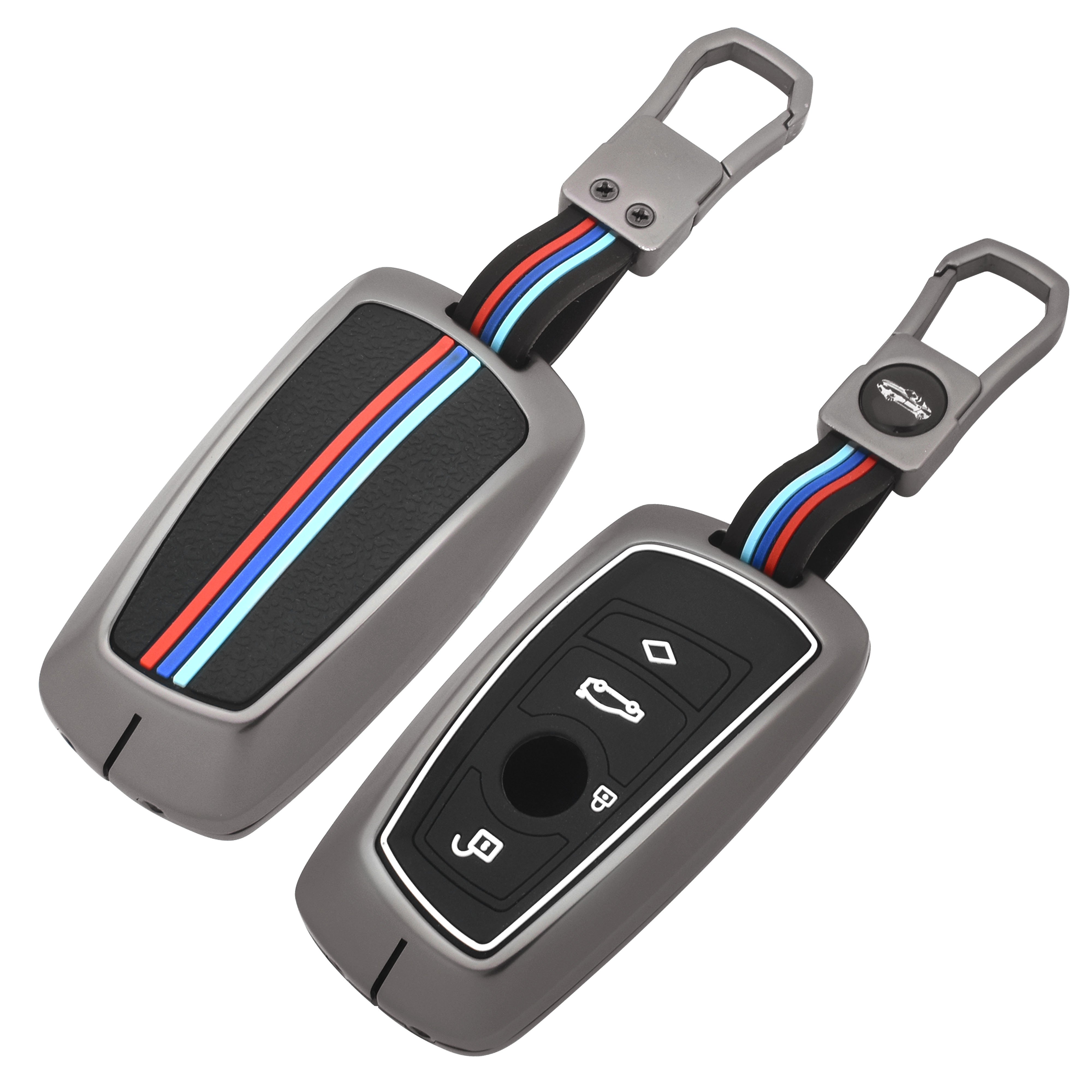 DM New Design 3 4 Buttons Car Key Case Cover Key Bag Key Fob Cover with Keychain For Bmw X3 X5 X1 X4 X6 5 6 7 Series Accessories