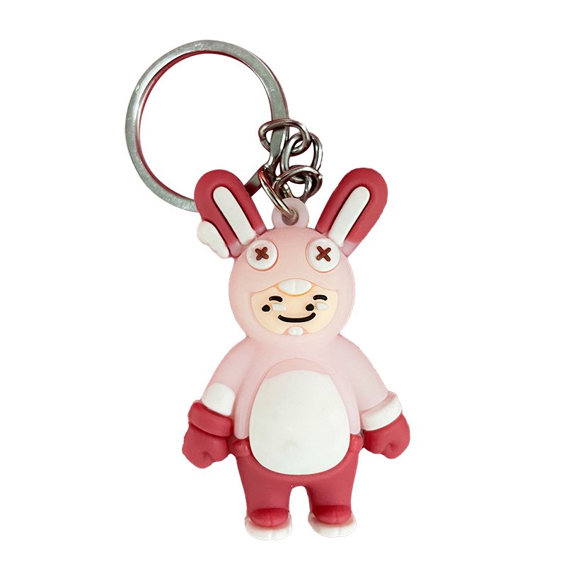 Custom Anime Keychain Cute Cartoon 3D PVC Designer Kids Women Silicon Mini Backpack Key ring Accessories Rubber Key chains