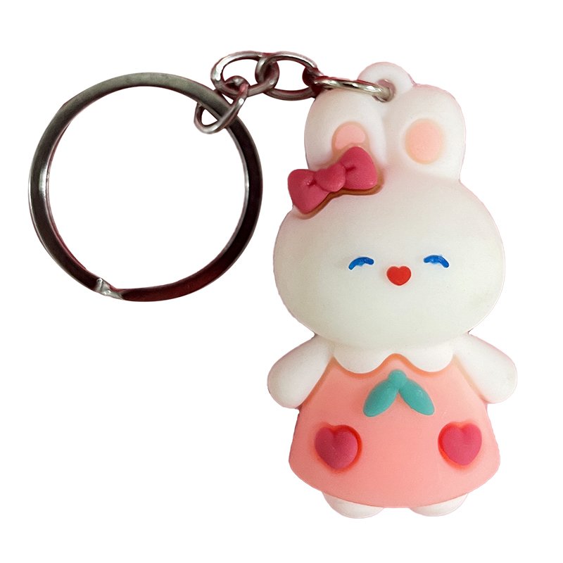 Custom Anime Keychain Cute Cartoon 3D PVC Designer Kids Women Silicon Mini Backpack Key ring Accessories Rubber Key chains