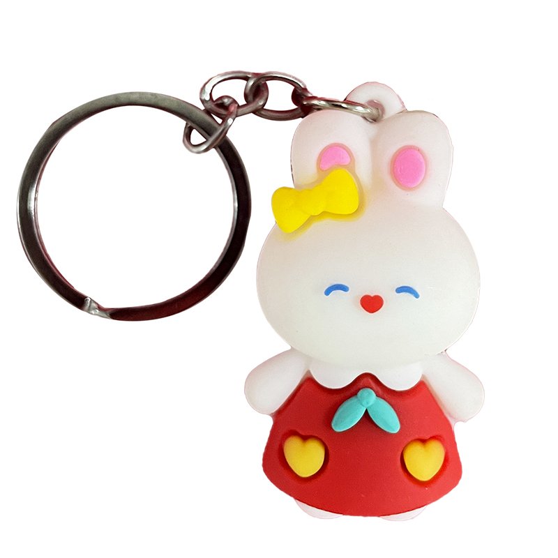 Custom Anime Keychain Cute Cartoon 3D PVC Designer Kids Women Silicon Mini Backpack Key ring Accessories Rubber Key chains