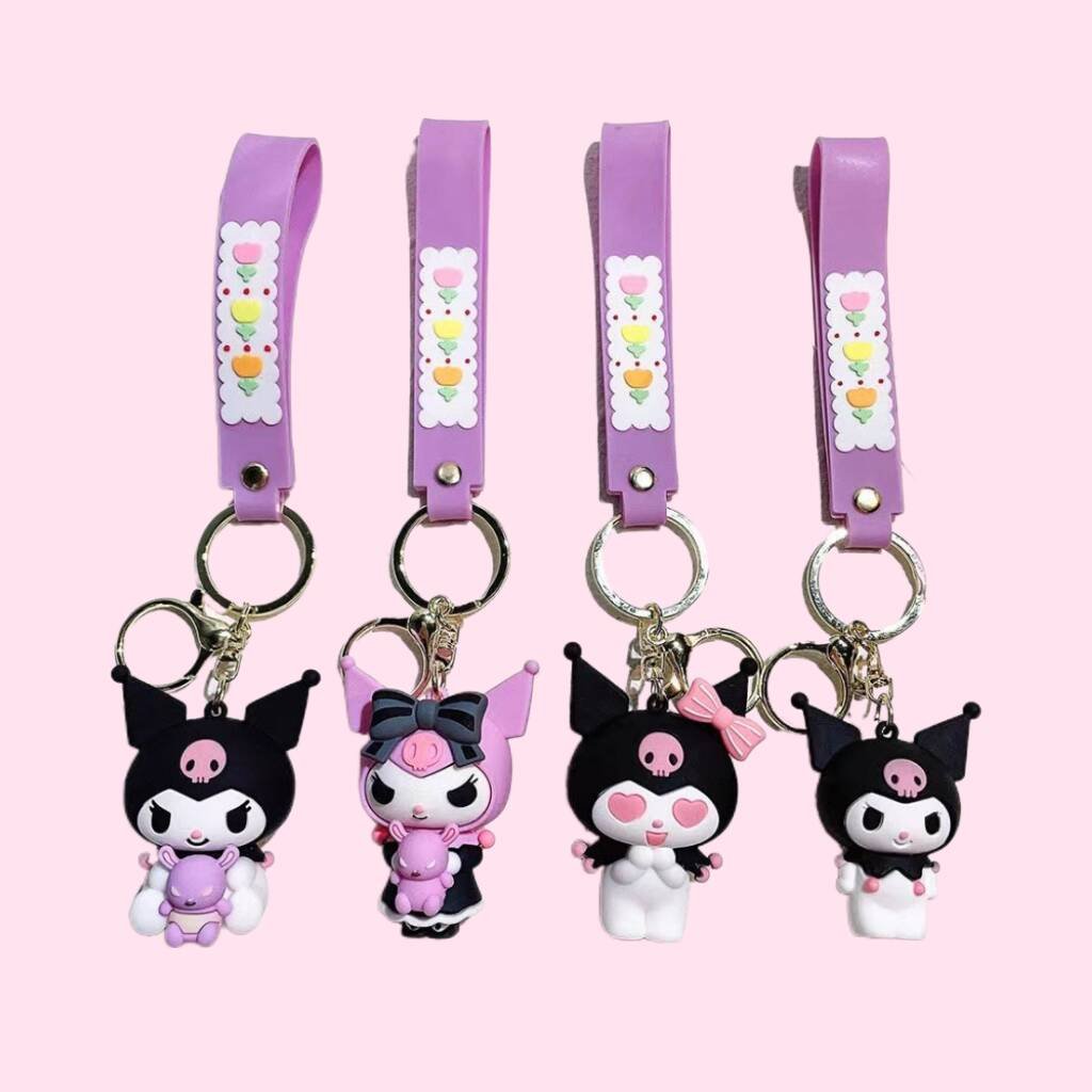 Hot selling custom wholesale cartoon cute cat Minnie car backpack pendant holiday accessories keychain