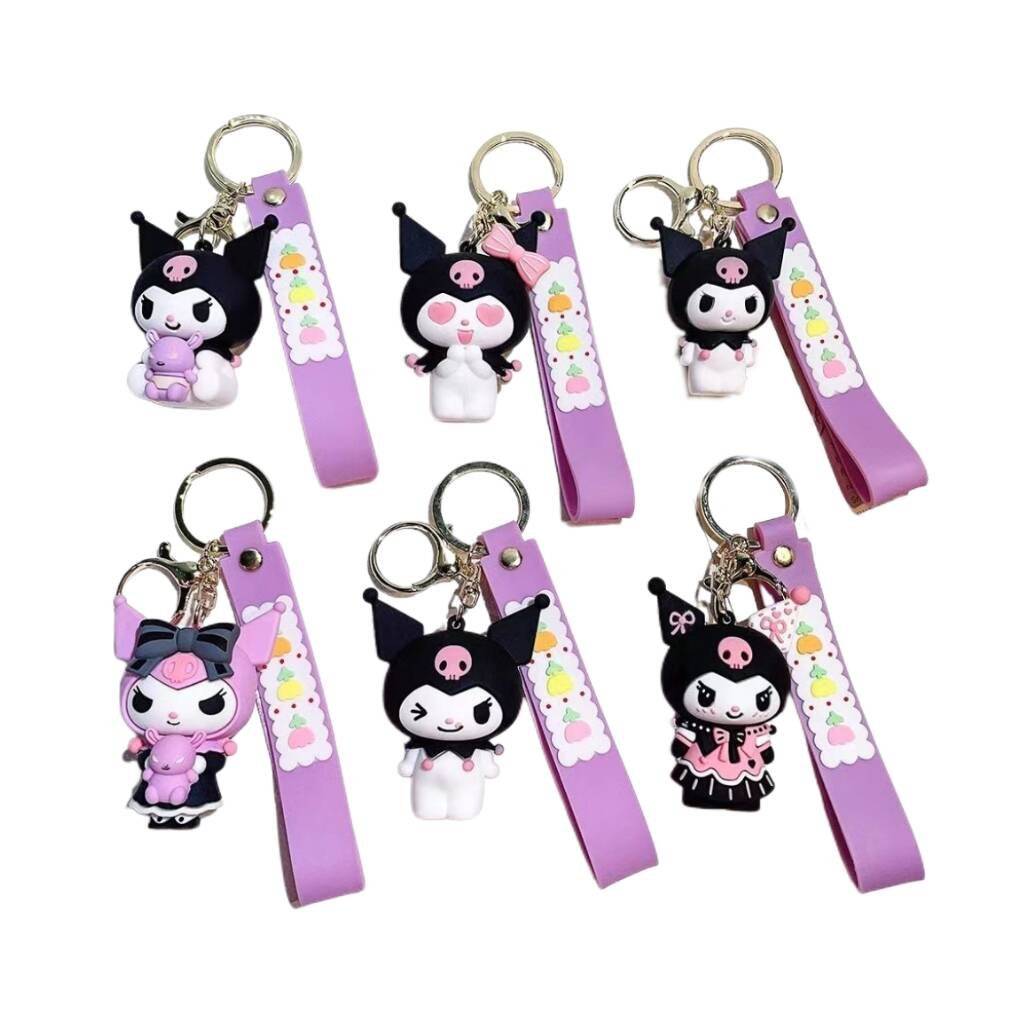 Hot selling custom wholesale cartoon cute cat Minnie car backpack pendant holiday accessories keychain