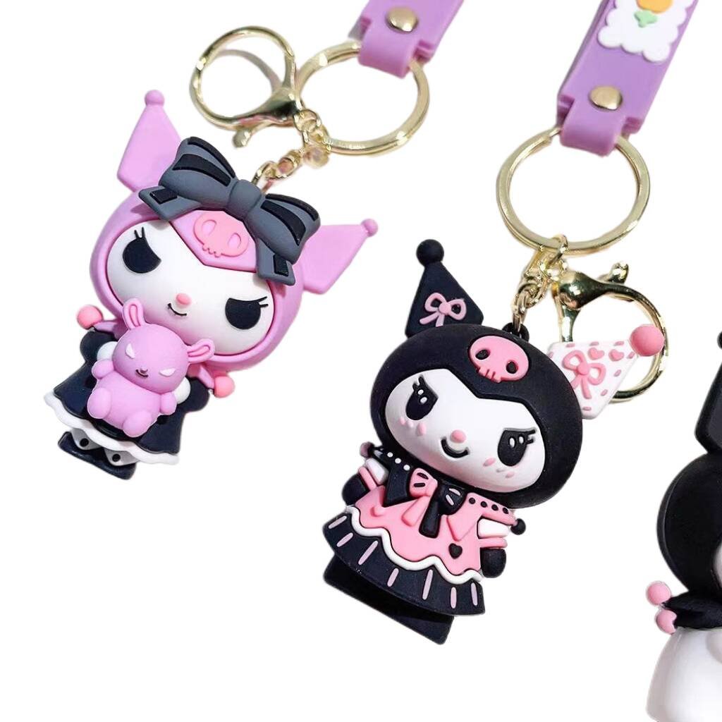 Hot selling custom wholesale cartoon cute cat Minnie car backpack pendant holiday accessories keychain