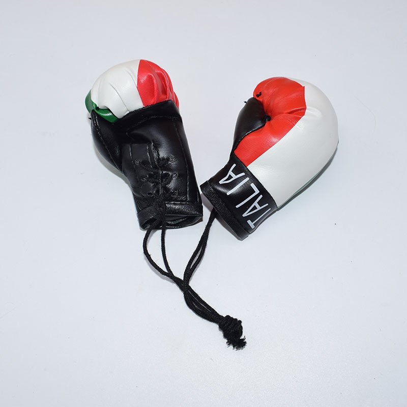 Boxing Gloves Simulation Pendant Car Bag Glove Pendant Large 10cm Flag Gloves Key Chain Accessories