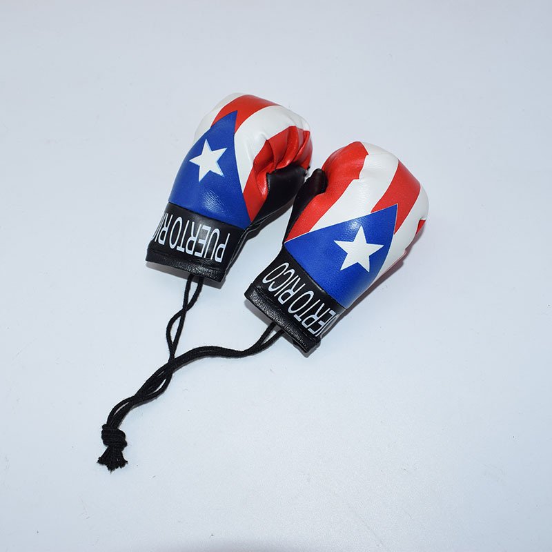 Boxing Gloves Simulation Pendant Car Bag Glove Pendant Large 10cm Flag Gloves Key Chain Accessories