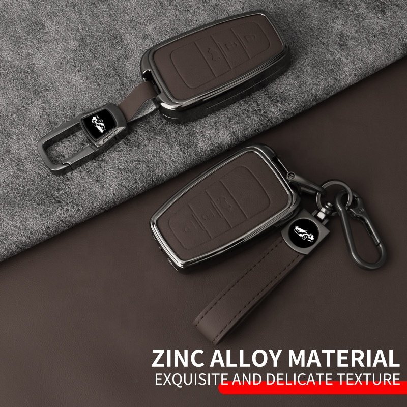 For Metal Zinc Alloy Leather Case Protection New Toyota Car Key Cover