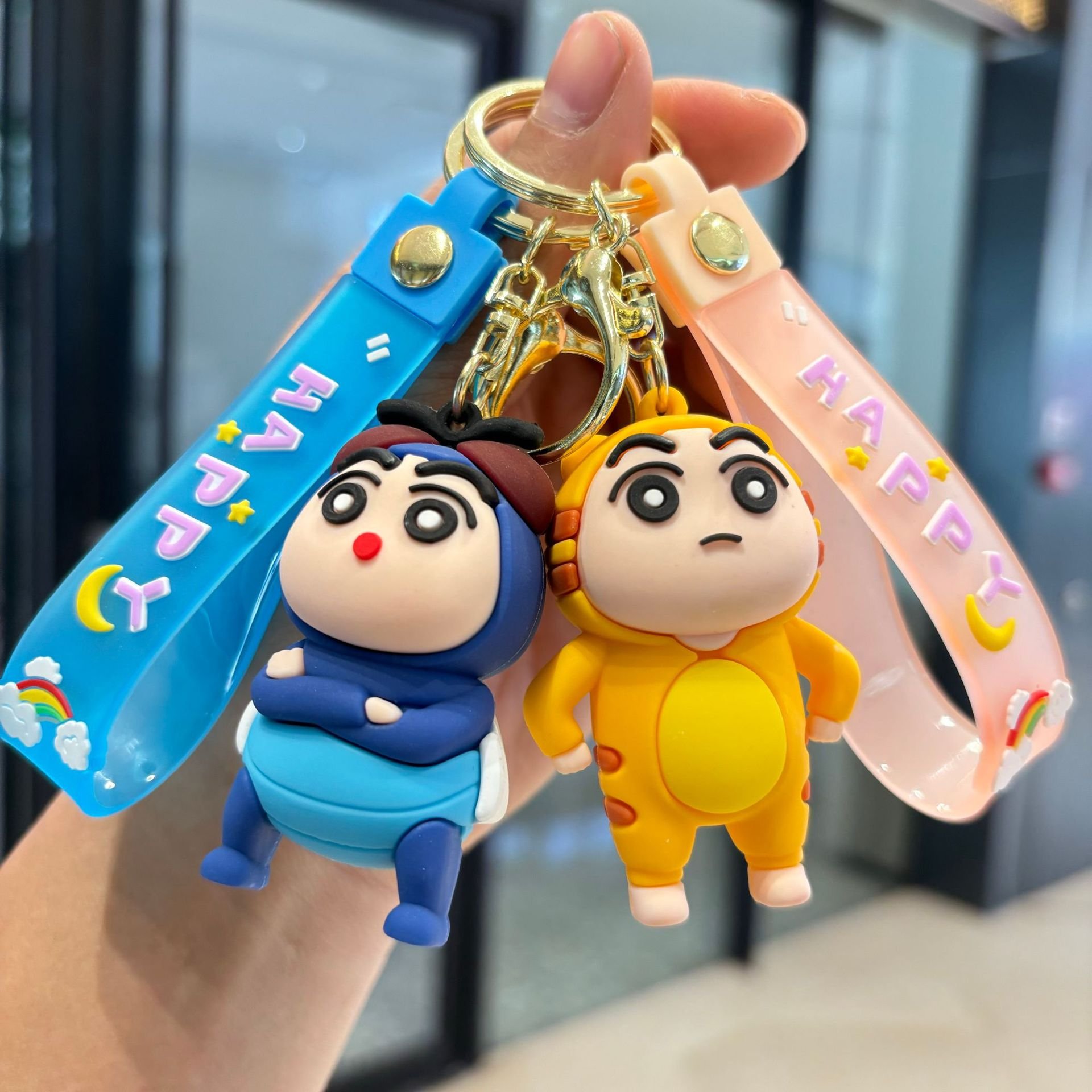 3D Cute Cartoon Character Keychain Soft Rubber PVC Keychain for Cars Perfect Gift for Children